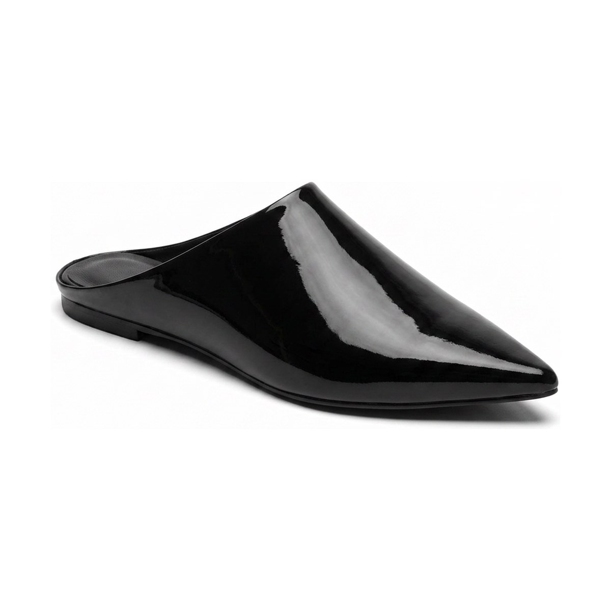 Pointed Mule in Black